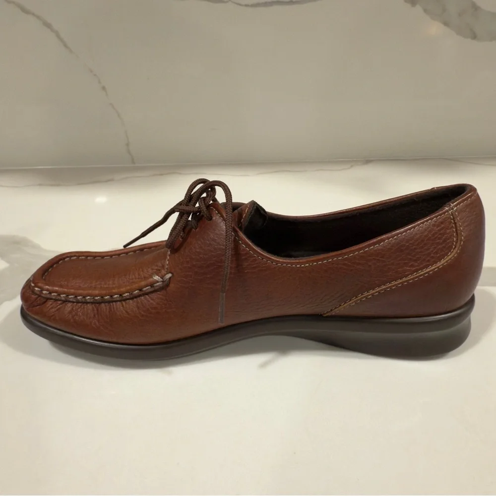 Sas Tripad Comfort Women’s Loafers Shoes Brown Lace Up‎ Moc Toe Low Top 7